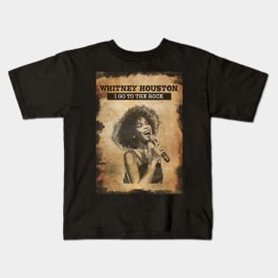 Vintage Old Paper 80s Style Whitney Houston /// I Go To The Rock Kids T-Shirt